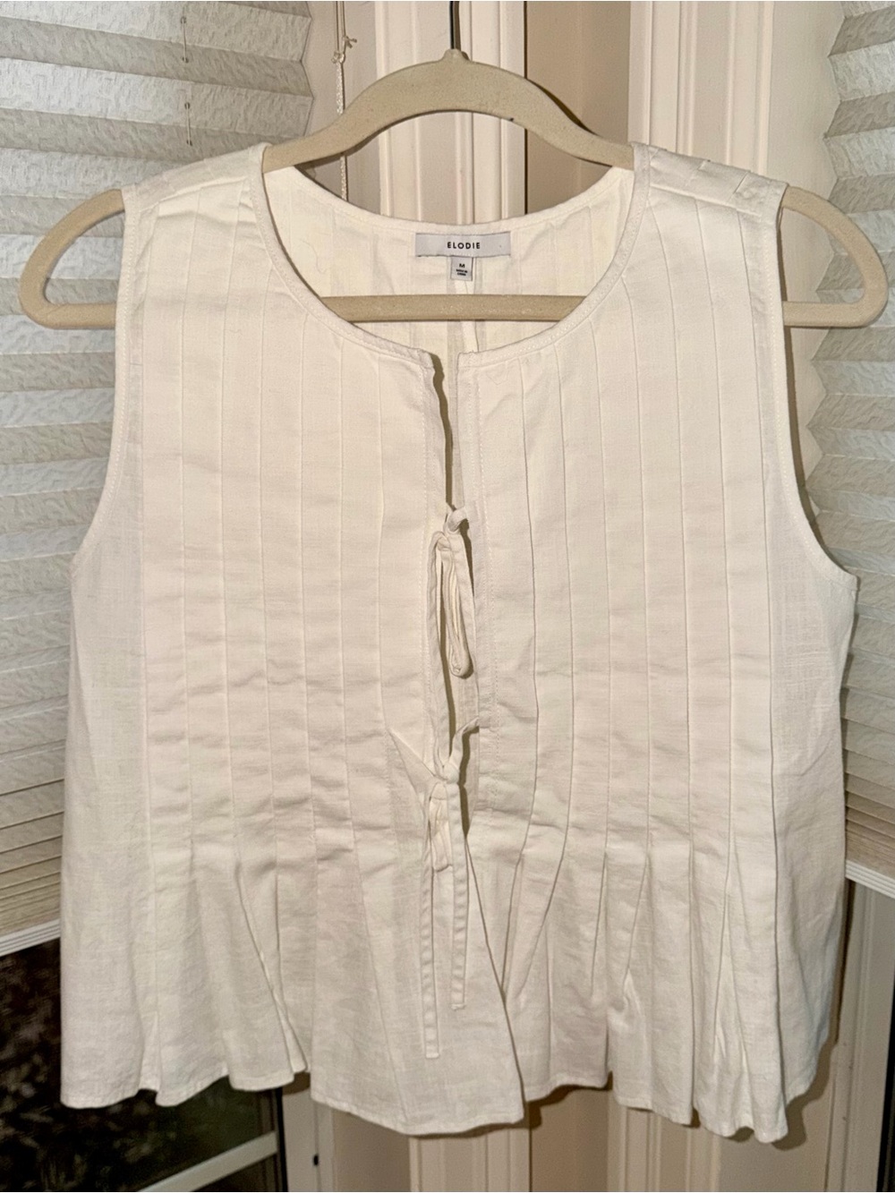 Eloise The Label - Kali Linen Top in White Sz M - Picture 2 of 5